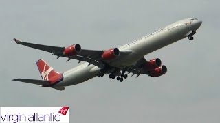 Virgin Atlantic A340-600 G-VGOA  Old Livery approach to JFK airport