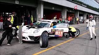 Porsche 911 12H BRNO 2019  changement pilote et roues