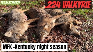 .224 Valkyrie MFK/coyote hunt in Kentucky's foggy opener night season