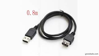 0.8 M 1.8 M USB 2.0 Man-vrouw Data Sync Charger Verlengkabel