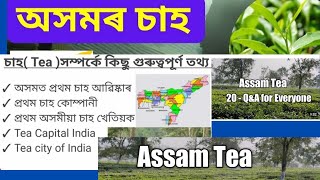 Assam Tea MCQ || অসমৰ চাহ || Tea |ADRE2.0/Driver/Assam Police|| Most important