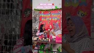 DINAR UNBOXING POWERPUFF GEMES HADIAH DARI AYAH LEIKA😍😍 #shorts