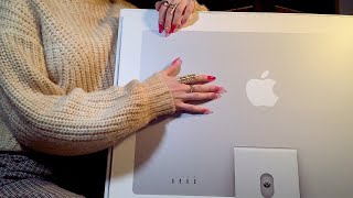 ASMR iMac Box Tapping and Scratching 🖥 (ear-to-ear, no talking)