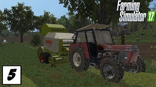 Prasowanie Siana!! (#5) Farming Simulator 17 ㋡ Dżapsta