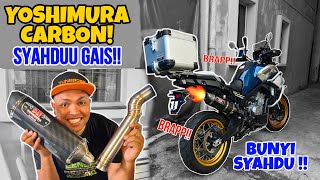 #854 AKHIRNYA TUKAR EXZOS YOSHIMURA CARBON CFMOTO 800MT| BUNYI SYAHDU MAT!