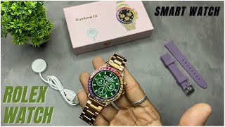 Rolex Round Dial Diamond Smartwatch Wireless Charging | Best Round Dial Watch | 2023