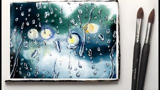 "Capturing Rainy Serenity: A Watercolor Painting Tutorial | 🎨 ASMR Cozy Art