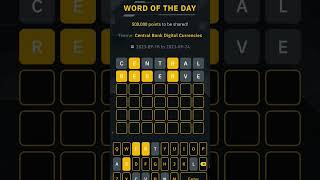 7 LETTERS|CENTRAL BANK DIGITAL CURRENCIES|BINANCE|#shorts #binance #wotd #centralbankdigitalcurrency