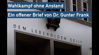 Offener Brief von Dr. Gunter Frank