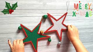 how to make a Christmas star with cardboard@craftswalker858