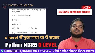 Python m3r5 o level class || Old year Question Paper and Important question paper solution