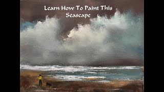 ART PAINTING  A SEASCAPE IN ACRYLIC #seascapetuition #seabeachcornwall  #artlesson