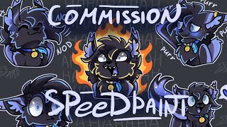 Nighty stickers | Medibang Speedpaint | Commission (furry)