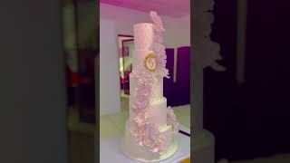 How To Decorate A Five Tier Wedding Cake with Airbrushed Flowers