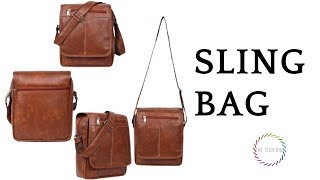 Tan Men Sling Bag - Extra Large