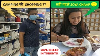 Indian Food in Toronto Vlog | Soya Chap and Camping shopping in Toronto