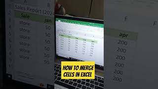 how to merge & center cells in excel  #exceltips