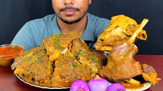 Eating Spicy Telapia Fish Curry,Big Mutton Leg Curry,Goat Head Curry With Rice || Asmr Mukbong Show