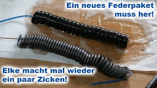 Spindelreparatur bei meiner DIY-Fräse Elke. Das Federpaket muss neu.