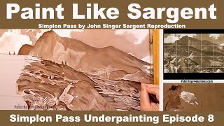 John Singer Sargent Reproduction: Simplon Pass Underpainting 8