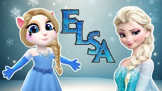 Disney Frozen Elsa ✨♥️🔥 My Talking Angela 2 💕 2024 Happy New Year 🕛🎊 Updated Gameplay #viral