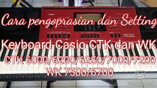 Cara pengoprasian dasar dan setting registrasi voice, fingering, sustain, keyboard Casio CTK dan WK