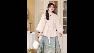 Chinese Fashion Hanfu Plus Velvet Short Coat  #fashionhanfu #dress