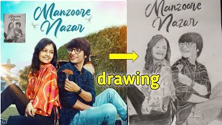 Sourav Joshi and Priya dhapa ka New Song Manzoore Nazar with Drawing | sourav Joshi vlog