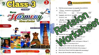 English Harmony Class-3 /Revision Worksheet/Full Solved With Question-Answers//#harmony #english