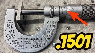 Re-Confirming micrometer trueness Testing calipers and micrometer with .1500 Gauge block 1-2-3 block