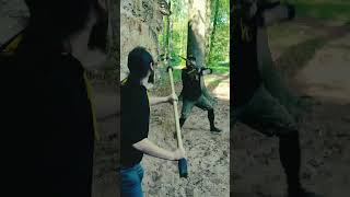 Zweihander vs Poleaxe - Achille Marozzo primo assalto part 1 #shorts #youtubeshorts #videoshort