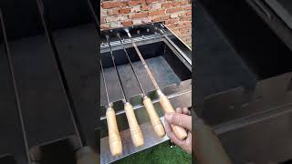 Auto rotating stainless steel  skewers BBQ Grills