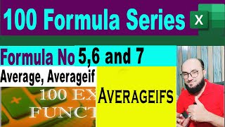 Formula Series Excel . Formula No 5,6,7 , Average , averageif and averageifs