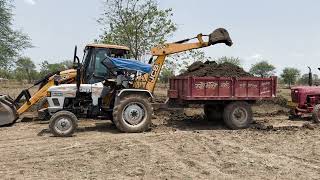 JCB 3DX Backhoe Mud Loading in Eicher 380 Mahindra 475 Di And Newholland 4710 | Tractor And JCB