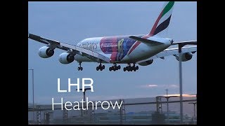 *Evening Arrivals* RW27R at London Heathrow Incl. Emirates, Garuda Liveries & more... ✈️🛬