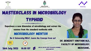 Typhoid | Masterclass in Microbiology by Dr Benedict Vinothini M.D., | MEDUSANE