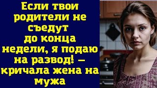 Если твои родители не съедут до конца недели, я подаю на развод! — кричала жена на мужа