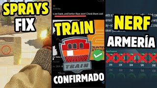 ARREGLAN LOS SPRAYS Y LA SENSACIÓN DE DISPARO✅TRAIN CONFIRMADO PERO DONDE ESTÁ❓NERF A LA ARMERÍA...