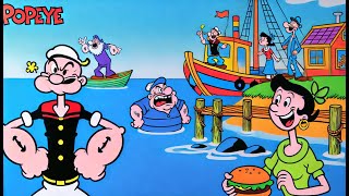 Desenhos Antigos | Popeye - A Grande Batalha pelo Espinafre! 🚢🥬