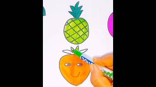 Fruits Drawing || How to draw fruits🍍🍓#shorts #fruits #drawing #arts #drawinghaks