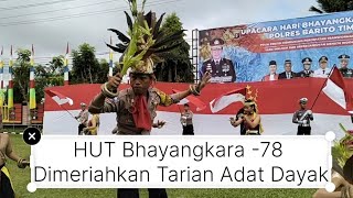 HUT Bhayangkara Dimeriahkan Tarian Daerah Dayak#polri