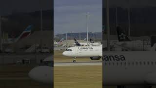 🛫 Lufthansa Airbus A321-271NX D-AIEG taking off at Munich Airport (MUC) #planespotting #aviation