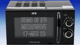 DEMO OF  IFB MICROWAVE 17PM-MEC 2B