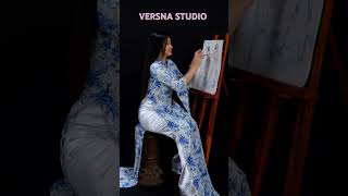 Á Hậu Điện Ảnh Thùy Dương thật dễ thương khi tập vẽ thiết kế tại #versnastudio #music #shorts