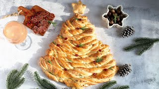 Make This for the Holidays. Christmas Tree Bread with Herbs and Feta.