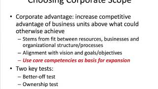 Corporate Strategy 1  Introduction