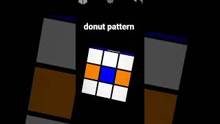 how to make donut pattern on 3 by 3 rubik's cube with only two moves