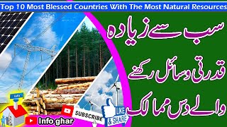 Top 10 Most Blessed Countries With The Most Natural Resources | #infoghar