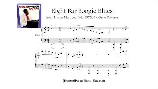 Oscar Peterson - Eight Bar Boogie Blues / from festival Live in Montreux Solo, 1975 (transcription)