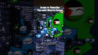 Israel vs Palestine the most liked in Europe #viral #shorts #Israel #Palestine #Europe #enfemapping